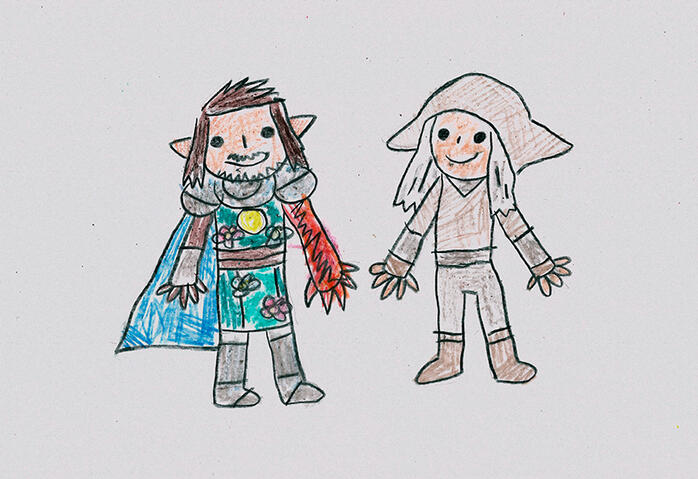 Kid Crayon Drawing