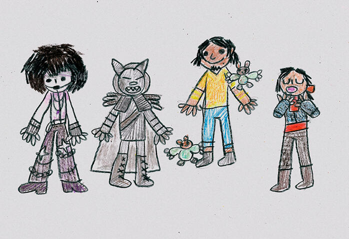 Kid Crayon Drawing