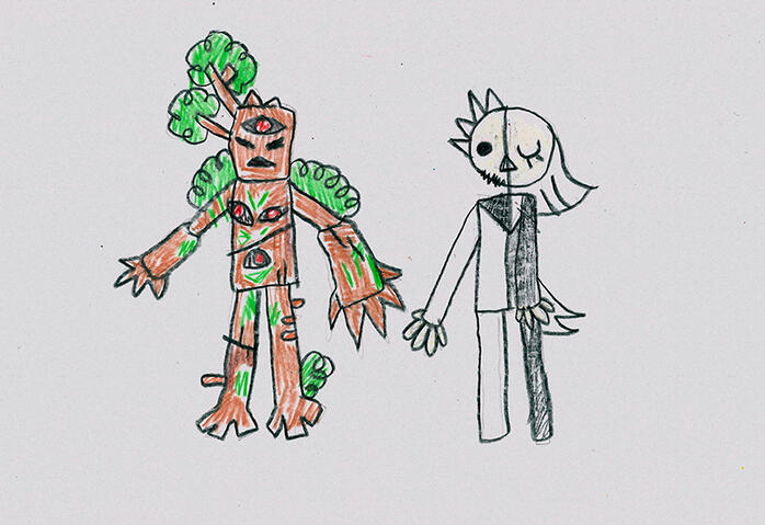 Kid Crayon Drawing